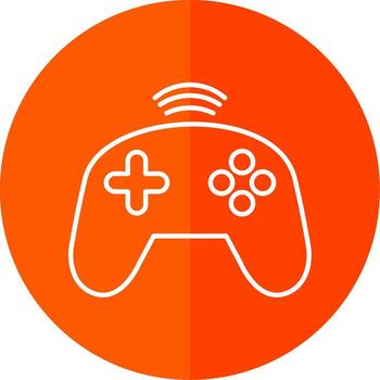 Controller Line Red Circle Icon vector