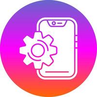 Setting Glyph Gradient Circle Icon vector
