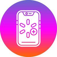 More Glyph Gradient Circle Icon vector