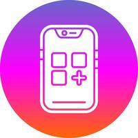 App Glyph Gradient Circle Icon vector