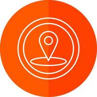 Location Line Red Circle Icon vector