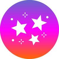 Star Glyph Gradient Circle Icon vector