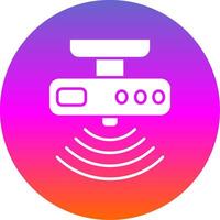 Motion sensor Glyph Gradient Circle Icon vector