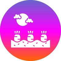 Carrots Glyph Gradient Circle Icon vector