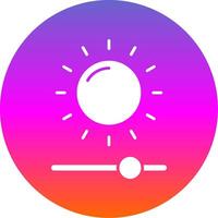 Brightness Glyph Gradient Circle Icon vector