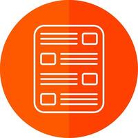 List Line Red Circle Icon vector