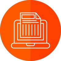 File Line Red Circle Icon vector