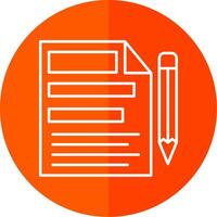 File Line Red Circle Icon vector