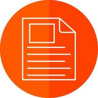 File Line Red Circle Icon vector