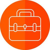 Briefcase Line Red Circle Icon vector