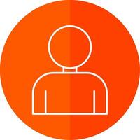 User Line Red Circle Icon vector