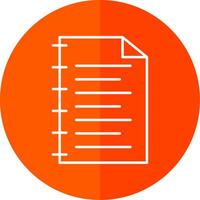 Notebook Line Red Circle Icon vector