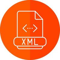Xml Line Red Circle Icon vector