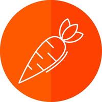 Carrot Line Red Circle Icon vector