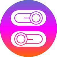 Switch Glyph Gradient Circle Icon vector