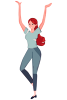 womens character or International Women's Day concept with happy multinational diverse women celebrate womens day. Struggling for freedom, independence, equality. style PNG