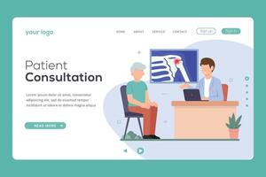 Web page design templates for medical consultation vector