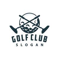 Golf logo illustration design golfer tournament golf game team club sport template symbol vector