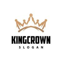 Crown logo design simple beautiful luxury jewelry king and queen princess royal templet illustration vector