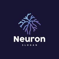 Neuron Logo, Neuron Nerve or Seaweed Vector Abstract Molecule Design, Template Illustration