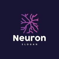 Neuron Logo, Neuron Nerve or Seaweed Vector Abstract Molecule Design, Template Illustration