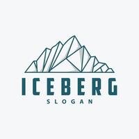 Antarctic Cold Mountain Iceberg Logo Design, Simple Vector Template Symbol Illustration