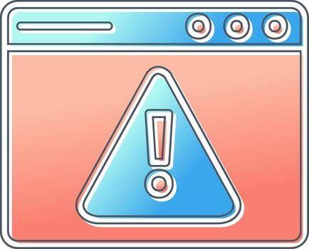 web advertencia vector icono