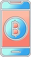 Online Bitcoin Payment Vector Icon