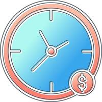 el tiempo es dinero vector icono