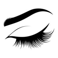 AI generated Simple Eyelashes Logo. Vector Illustration
