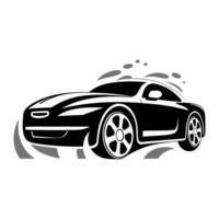 AI generated Simple Car Washing Logo. Vector Illustration