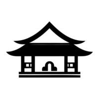ai generado sencillo chino casa logo. vector ilustración