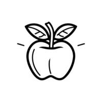 Apple thin line vector web icon