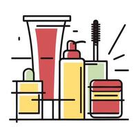 Cosmetic Produsts Thin Line Vector Web Icon