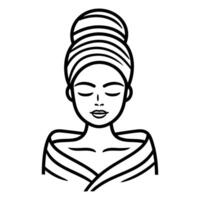 Spa and Beauty Line Vector Web Icon