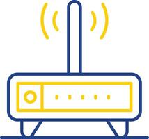 Modem Line Two Color Icon vector