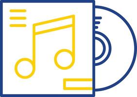 Cd cover Line Two Color Icon vector