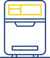 Fridge Line Two Color Icon vector