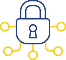 Safe Line Two Color Icon vector