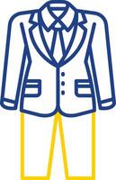 Suit Line Two Color Icon vector