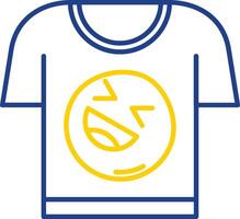 Tee Line Two Color  Icon vector