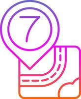 Seven Line Two Color  Icon vector