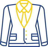 Waistcoat Line Two Color  Icon vector