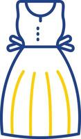 Sundress Line Two Color Icon vector