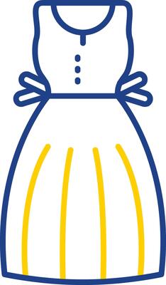Sundress Line Two Color Icon