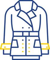 Coat Line Two Color  Icon vector