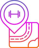 Gym Line Two Color Icon vector