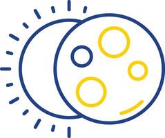 Eclipse Line Two Color Icon vector