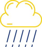 Rain Line Two Color  Icon vector