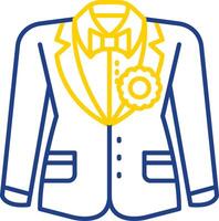 Groom suit Line Two Color Icon vector